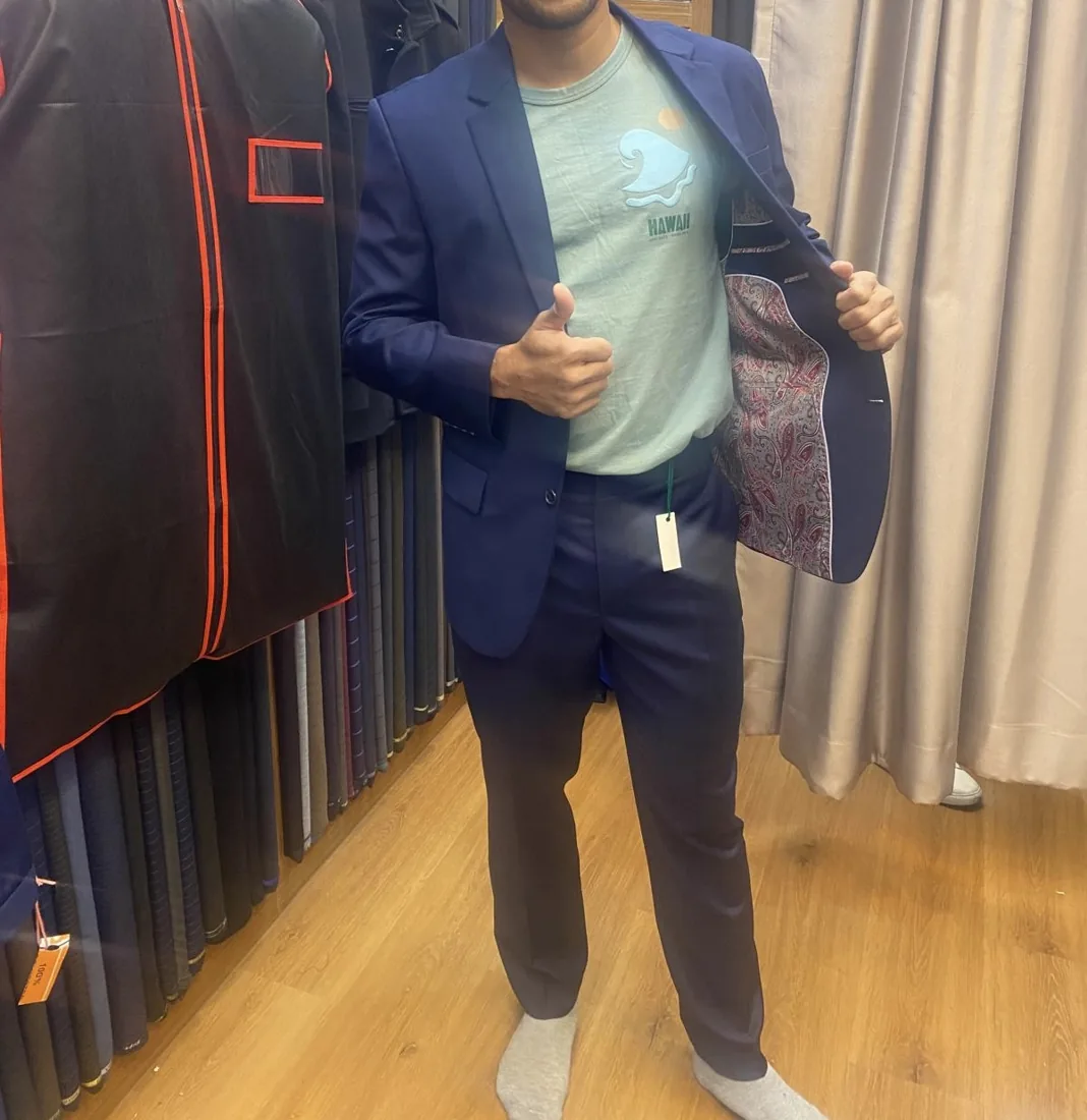Hifaz Hizbullah in a bespoke suit by G.Armani Suit