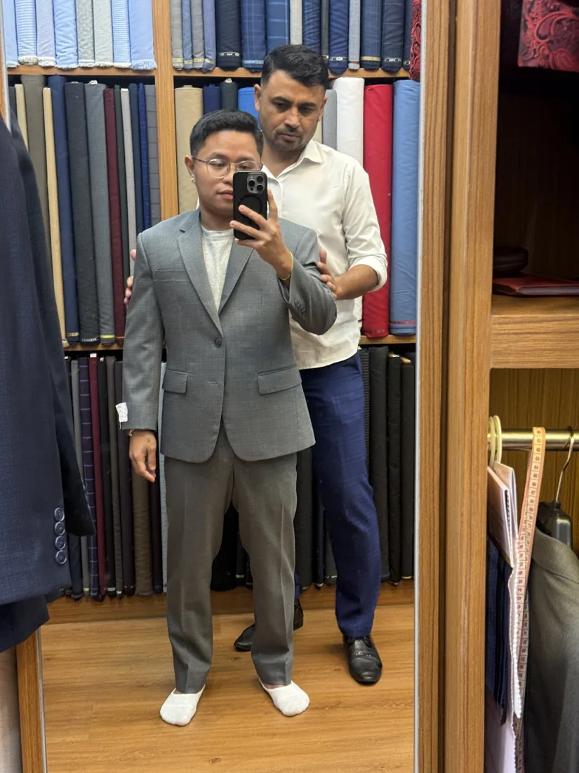 Jeff Pasagui in a bespoke suit by G.Armani Suit