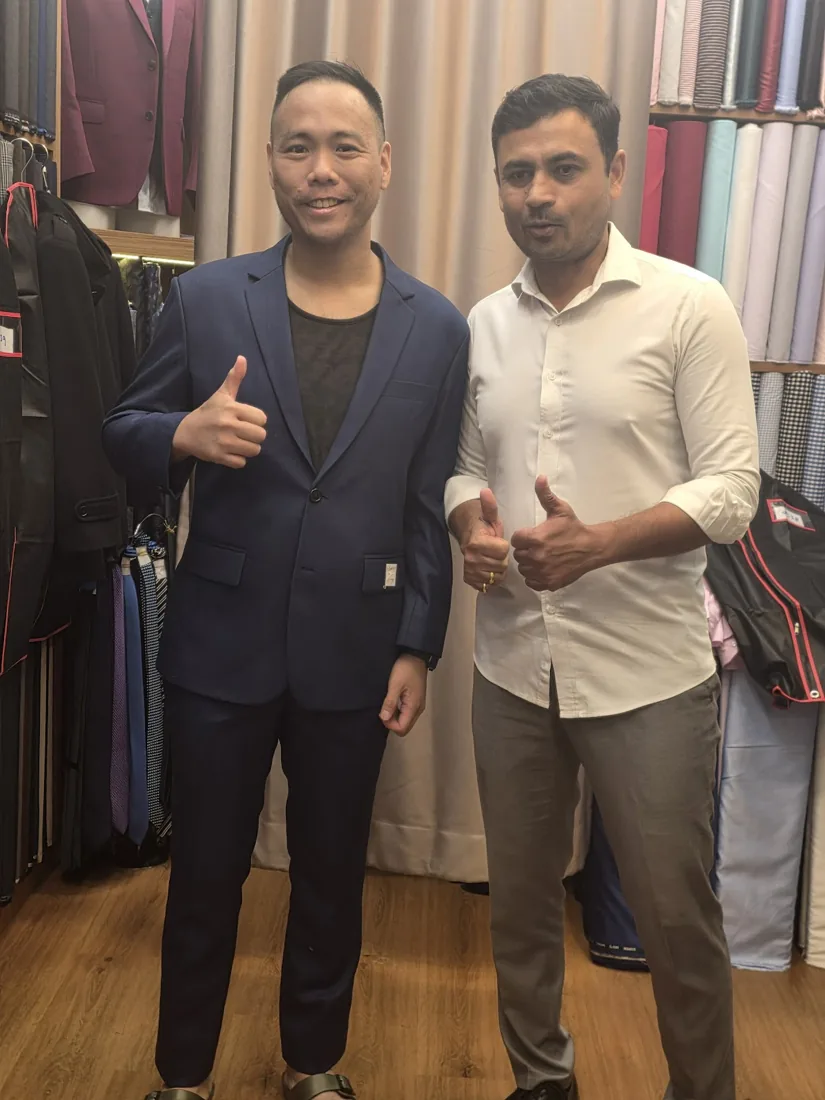 Marvin Bonifacio in a bespoke suit by G.Armani Suit