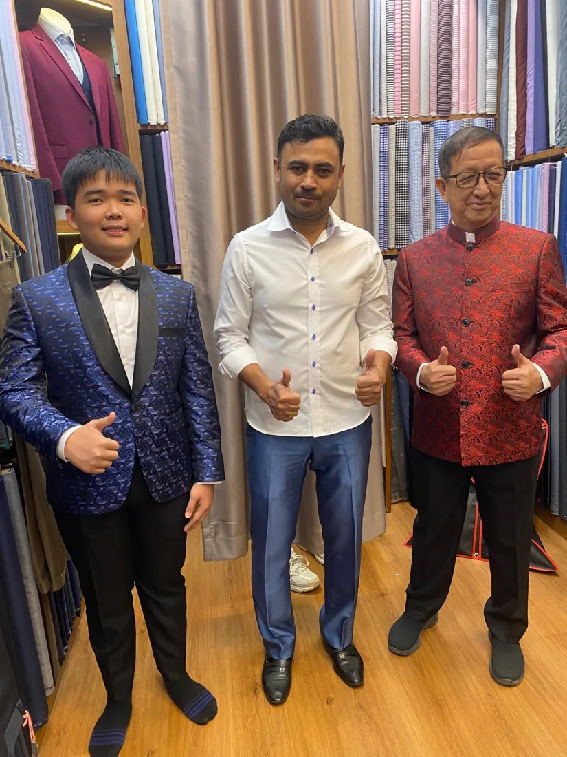 Zed in a bespoke suit by G.Armani Suit